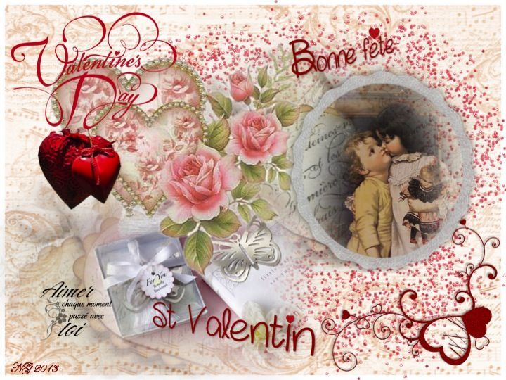 romantique carte bonne fête de la SaintValentin